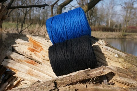 Sznurek Bawełniany do Makramy Skręcany Czarny Chabrowy Koraliki Drewniane 25mm Sznurek Bawełniany do Makramy Skręcany Czarny Chabrowy Koraliki Drewniane 25mm