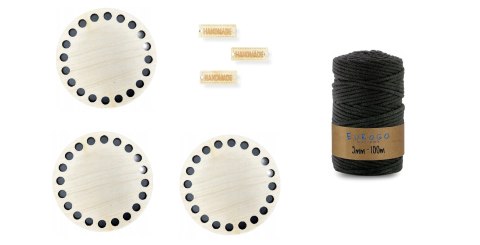 Sznurek Bawełniany z Rdzeniem Czarny HANDMADE Metki Metka Dno Koszyka Dekor Sznurek Bawełniany z Rdzeniem Czarny HANDMADE Metki Metka Dno Koszyka Dekor