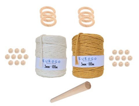 ZESTAW KREATYWNY MAKRAMA NA START BOHO ECO DIY ZESTAW KREATYWNY MAKRAMA NA START BOHO ECO DIY
