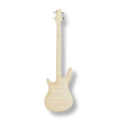 Gitara Basowa Drewniana Instrument Dekor Eko Decoupage Rękodzieło Dodatek Gitara Basowa Drewniana Instrument Dekor Eko Decoupage Rękodzieło Dodatek