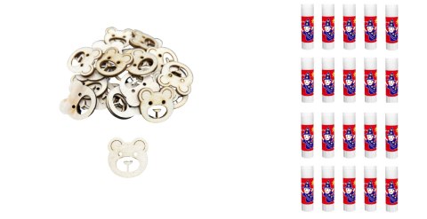 Klej MAGIC 10g 20 sztuk Misie Drewniane Scrapki do Prac Plastycznych Dekor Klej MAGIC 10g 20 sztuk Misie Drewniane Scrapki do Prac Plastycznych Dekor