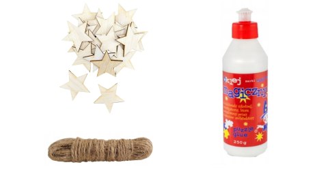 Klej MAGIC Sznurek Jutowy Gwiazdka Gwiazdki Scrapki Dekor Naturalne Eko Klej MAGIC Sznurek Jutowy Gwiazdka Gwiazdki Scrapki Dekor Naturalne Eko