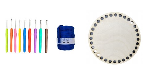 Sznurek Bawełniany 5mm Chabrowy Szydełka Zestaw Szydełek Baza Dno Spód Eko Sznurek Bawełniany 5mm Chabrowy Szydełka Zestaw Szydełek Baza Dno Spód Eko