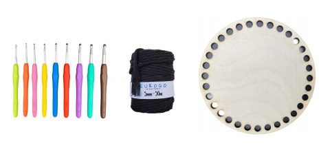 Sznurek Bawełniany 5mm Skręcany Czarny Szydełka Zestaw Szydełek Dno Koszyka Sznurek Bawełniany 5mm Skręcany Czarny Szydełka Zestaw Szydełek Dno Koszyka