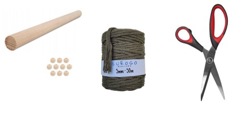 Sznurek do Makramy 5mm Khaki Bawełniany Skręcany Koraliki Drewniane Drążek Sznurek do Makramy 5mm Khaki Bawełniany Skręcany Koraliki Drewniane Drążek