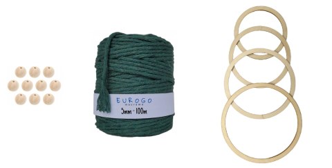 Sznurek do Makramy 5mm Koraliki Drewniane Zestaw Obręczy Obręcz Drewniana Sznurek do Makramy 5mm Koraliki Drewniane Zestaw Obręczy Obręcz Drewniana