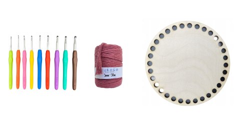 Zestaw do Robienia Koszyka Sznurek Bawełniany 5mm Spód Koszyczka Szydełka Zestaw do Robienia Koszyka Sznurek Bawełniany 5mm Spód Koszyczka Szydełka