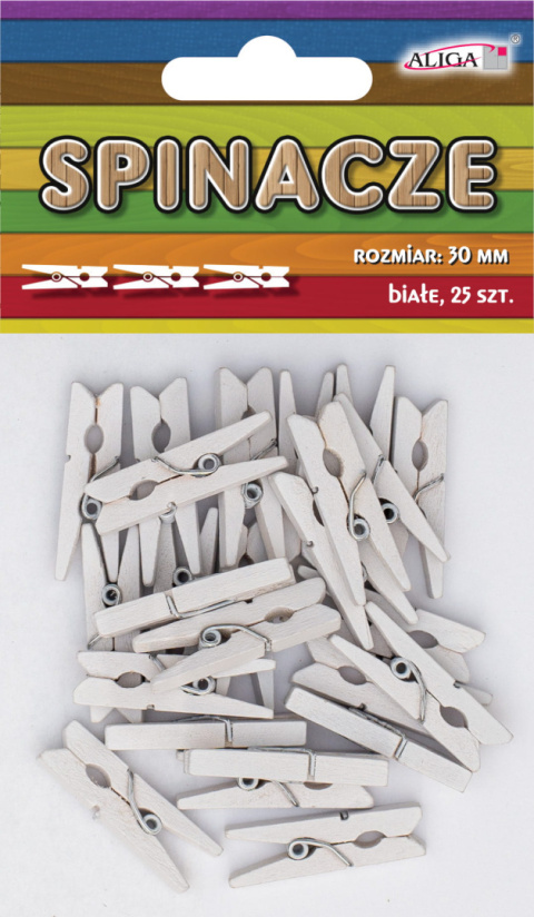 Klamerki Spinacze Drewniane Białe Mini Scrapbooking do Wieszania Zjęć Prac Klamerki Spinacze Drewniane Białe Mini Scrapbooking do Wieszania Zjęć Prac
