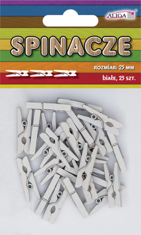 Klamerki Spinacze Drewniane Uniwersalne Dekor Dodatki i Ozdoby Białe Mini Klamerki Spinacze Drewniane Uniwersalne Dekor Dodatki i Ozdoby Białe Mini