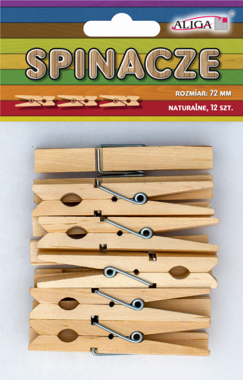 Klamerki Spinacze Drewniane Uniwersalne Naturalne Ekologiczne do Prania