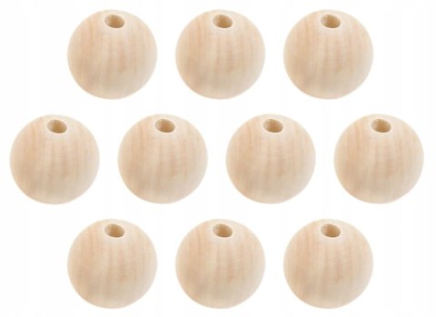 Koraliki Drewniane Naturalne do Makramy Ekologiczne Dekor EKO 20mm 10szt