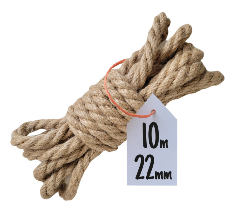 Lina Jutowa Skręcana 22mm 10m Dekoracyjna Żeglarska na Drapak dla Kota ECO Lina Jutowa Skręcana 22mm 10m Dekoracyjna Żeglarska na Drapak dla Kota ECO