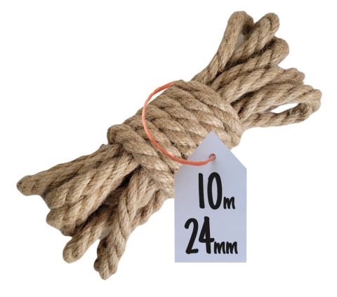 Lina Jutowa Skręcana 24mm 10m Dekoracyjna Żeglarska na Drapak dla Kota ECO Lina Jutowa Skręcana 24mm 10m Dekoracyjna Żeglarska na Drapak dla Kota ECO
