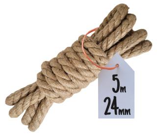 Lina Jutowa Skręcana 24mm 5m Dekoracyjna Żeglarska na Drapak dla Kota ECO