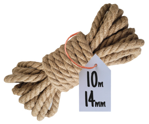 Lina Jutowa Skręcana Sznur na Drapak dla Kota Żeglarska Budowlana 14mm 10m Lina Jutowa Skręcana Sznur na Drapak dla Kota Żeglarska Budowlana 14mm 10m