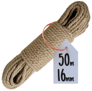 Lina Jutowa Skręcana Sznur na Drapak dla Kota Żeglarska Budowlana 16mm 50m