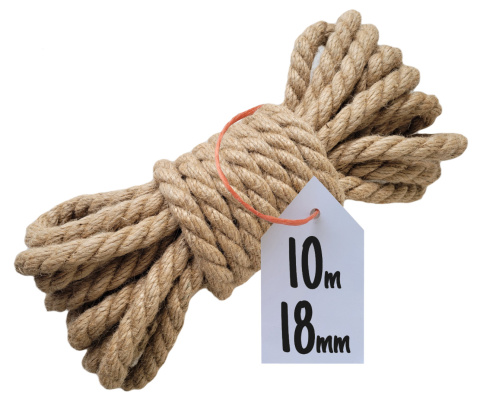Lina Jutowa Skręcana Sznur na Drapak dla Kota Żeglarska Budowlana 18mm 10m Lina Jutowa Skręcana Sznur na Drapak dla Kota Żeglarska Budowlana 18mm 10m