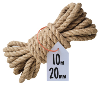 Lina Jutowa Skręcana Sznur na Drapak dla Kota Żeglarska Budowlana 20mm 10m