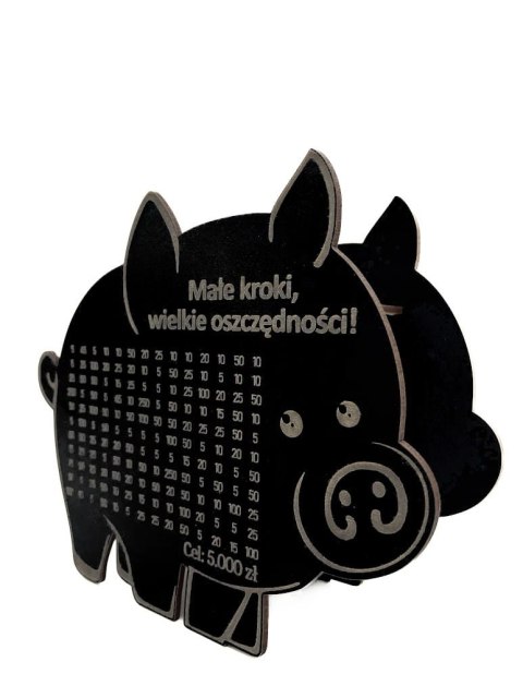 Skarbonka Świnka Czarna MAŁE KROKI WIELKIE OSZCZĘDNOŚCI Polski Producent Skarbonka Świnka Czarna MAŁE KROKI WIELKIE OSZCZĘDNOŚCI Polski Producent