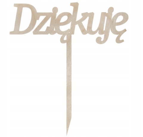 Topper Drewniany Napis Dziękuję na Tort Dekor do Kwiatów Podziękowanie Eko Topper Drewniany Napis Dziękuję na Tort Dekor do Kwiatów Podziękowanie Eko