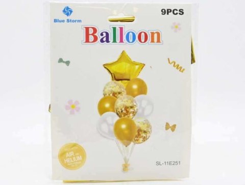 Balony Lateksowe Foliowe GWIAZDKA ZŁOTE PERŁOWE Konfetti Wstążka Rurka Balony Lateksowe Foliowe GWIAZDKA ZŁOTE PERŁOWE Konfetti Wstążka Rurka