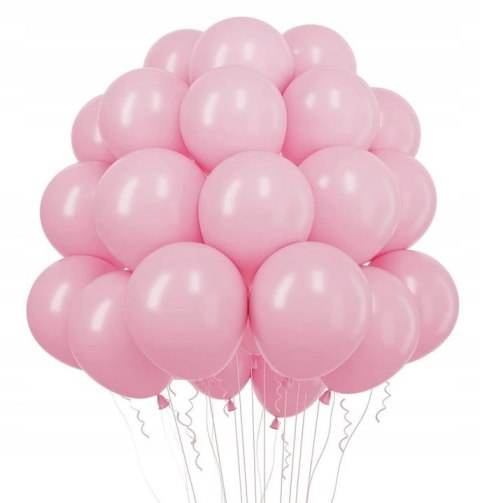 Balony RÓŻOWE dla Dziewczynki na Urodziny Narodzin Lateksowe 100 sztuk Balony RÓŻOWE dla Dziewczynki na Urodziny Narodzin Lateksowe 100 sztuk