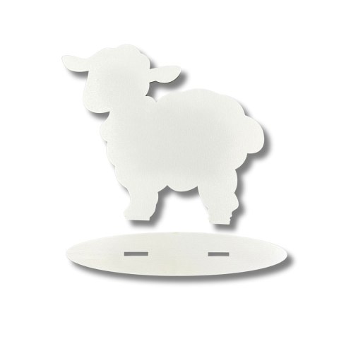 Baranek Wielkanocny Baran Drewniany Biały Owca Stojąca na Podstawce 15 cm Baranek Wielkanocny Baran Drewniany Biały Owca Stojąca na Podstawce 15 cm