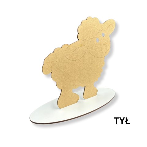 Baranek Wielkanocny Baran Drewniany Biały Owca na Podstawce Dekor Eko 10 cm Baranek Wielkanocny Baran Drewniany Biały Owca na Podstawce Dekor Eko 10 cm