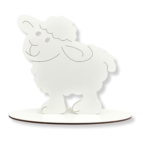 Baranek Wielkanocny Baran Drewniany Owca na Podstawce Rękodzieło DIY 20 cm Baranek Wielkanocny Baran Drewniany Owca na Podstawce Rękodzieło DIY 20 cm