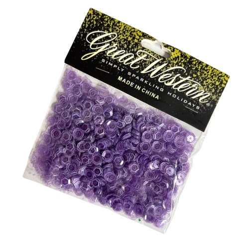 Cekiny Fioletowe Transparentne Cekin do Ozdób ze Styropianu 6mm 14g Cekiny Fioletowe Transparentne Cekin do Ozdób ze Styropianu 6mm 14g