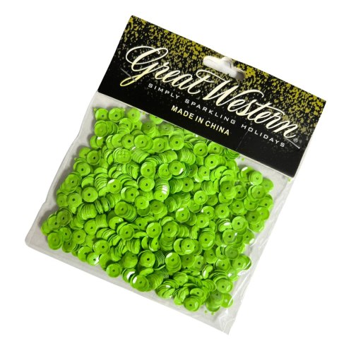 Cekiny Jasnozielone do Ozdób ze Styropianu Cekin Uniwersalny 6mm 14g Cekiny Jasnozielone do Ozdób ze Styropianu Cekin Uniwersalny 6mm 14g