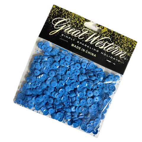 Cekiny Niebieskie Cekin do Mocowania za Pomocą Kleju Szpilki Nitki 6mm 14g Cekiny Niebieskie Cekin do Mocowania za Pomocą Kleju Szpilki Nitki 6mm 14g