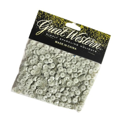 Cekiny Szare do Prac Plastycznych Cekin Uniwersalny Tradycyjny 6mm 14g Cekiny Szare do Prac Plastycznych Cekin Uniwersalny Tradycyjny 6mm 14g