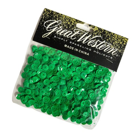 Cekiny Zielone do Zdobień Jajek Styropianowych Bombek Choinkowych 6mm 14g Cekiny Zielone do Zdobień Jajek Styropianowych Bombek Choinkowych 6mm 14g