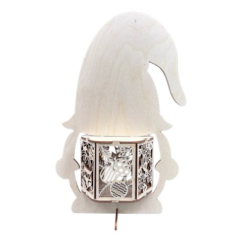 Lampion Drewniany Świąteczny Skrzat Krasnal Gnom Stojący Dekoracja Ozdoba Lampion Drewniany Świąteczny Skrzat Krasnal Gnom Stojący Dekoracja Ozdoba