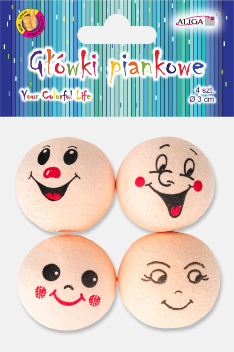 Piankowe Główki Buźki do Aniołków Lalek Pacynek Okrągłe Różna Mimika MIX Piankowe Główki Buźki do Aniołków Lalek Pacynek Okrągłe Różna Mimika MIX
