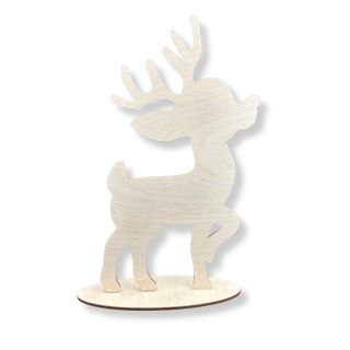 Renifer Drewniany Reniferek Rudolf Jelonek Dekoracja Stojąca Dekor Eko 25cm
