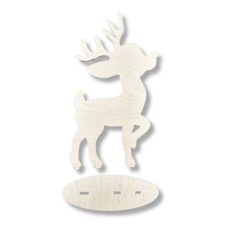 Renifer Reniferek Jelonek Rudolf Sklejka Drewniana Dekoracja Stojąca 12 cm