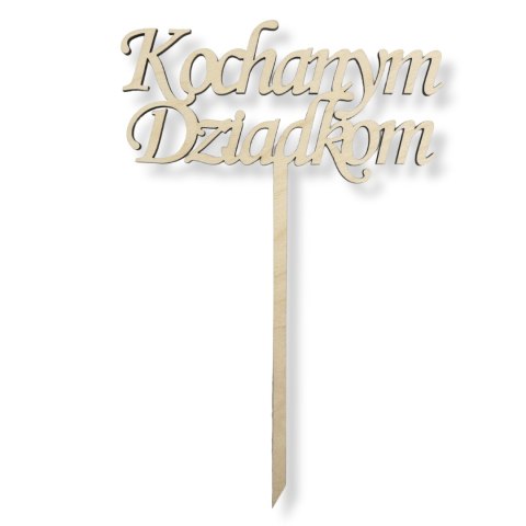 Topper Napis na Piku KOCHANYM DZIADKOM Dzień Babci i Dziadka Dekor Dodatek