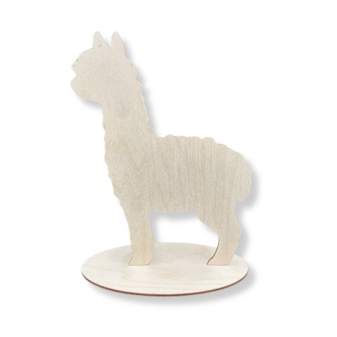Alpaka na Podstawce Figurka Drewniana Dekoracja Stojąca Zwierzę Dekor 10 cm Alpaka na Podstawce Figurka Drewniana Dekoracja Stojąca Zwierzę Dekor 10 cm