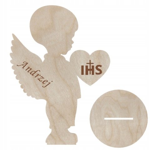 Anioł 23 cm z IMIENIEM na Pierwszą Komunię Chłopiec Personalizowany Dekor