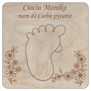 Ciociu Czy Zostaniesz Moją Matką Chrzestną? Zaproszenie na Chrzciny Stópka