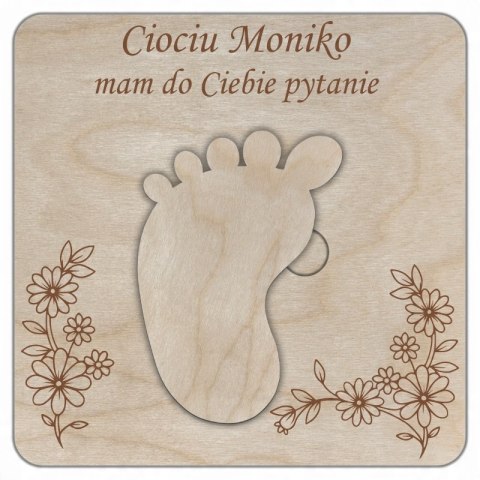 Ciociu Czy Zostaniesz Moją Matką Chrzestną? Zaproszenie na Chrzciny Stópka