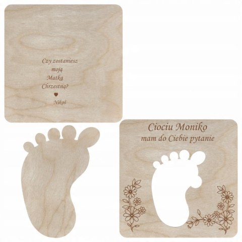 Ciociu Czy Zostaniesz Moją Matką Chrzestną? Zaproszenie na Chrzciny Stópka