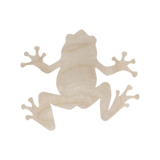 Drewniana Żaba Rzekotka Płaz 14 cm Sklejka Drewniana Dekor Eko Dodatek