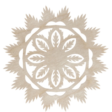 Drewniany Dekor Naturalny Ekologiczny Płatek Śniegu Rękodzieło Decoupage Drewniany Dekor Naturalny Ekologiczny Płatek Śniegu Rękodzieło Decoupage