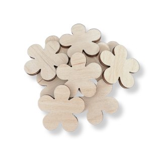 Kwiatek Kwiatuszki Wiosenne Kwiatki Sklejka Drewniana Dekor 10 sztuk 3 cm