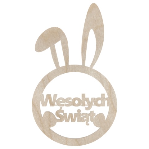 Obręcz Drewniana Mini Zajączek Ozdoba Wielkanocna Wesołych Świąt Dekor Eko Obręcz Drewniana Mini Zajączek Ozdoba Wielkanocna Wesołych Świąt Dekor Eko