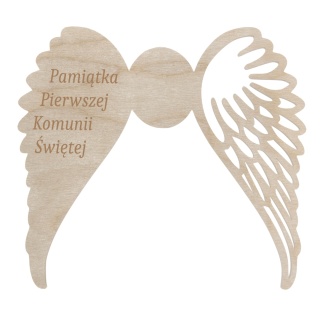 Pamiątka Pierwszej Komunii Świętej Skrzydełka do Aniołka Skrzydła Drewniane