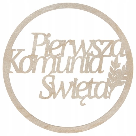 Pierwsza Komunia Święta Obręcz Drewniana Baza do Makramy Łapacza Snów Dekor